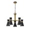 Z-Lite Soriano 5 Light Chandelier, Matte Black & Heritage Brass 728-5MB-HBR - alternate 3